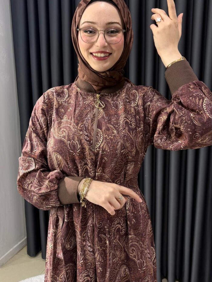 ETNİK DESENLİ ELBİSE